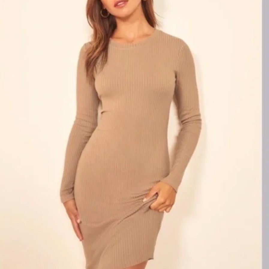 Reformation Wednesday Dress In Buff